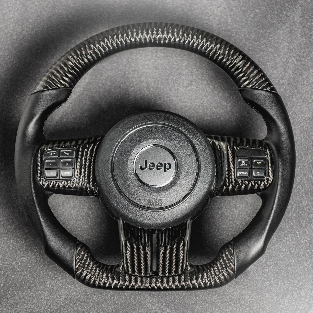 Jeep Wrangler JK JL Custom Carbon Fiber Steering Wheel 2013-Up