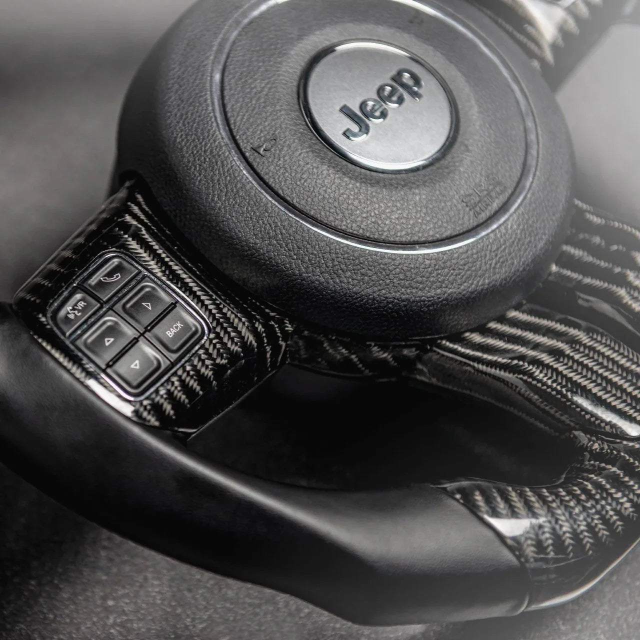 Jeep Wrangler JK JL Custom Carbon Fiber Steering Wheel 2013-Up