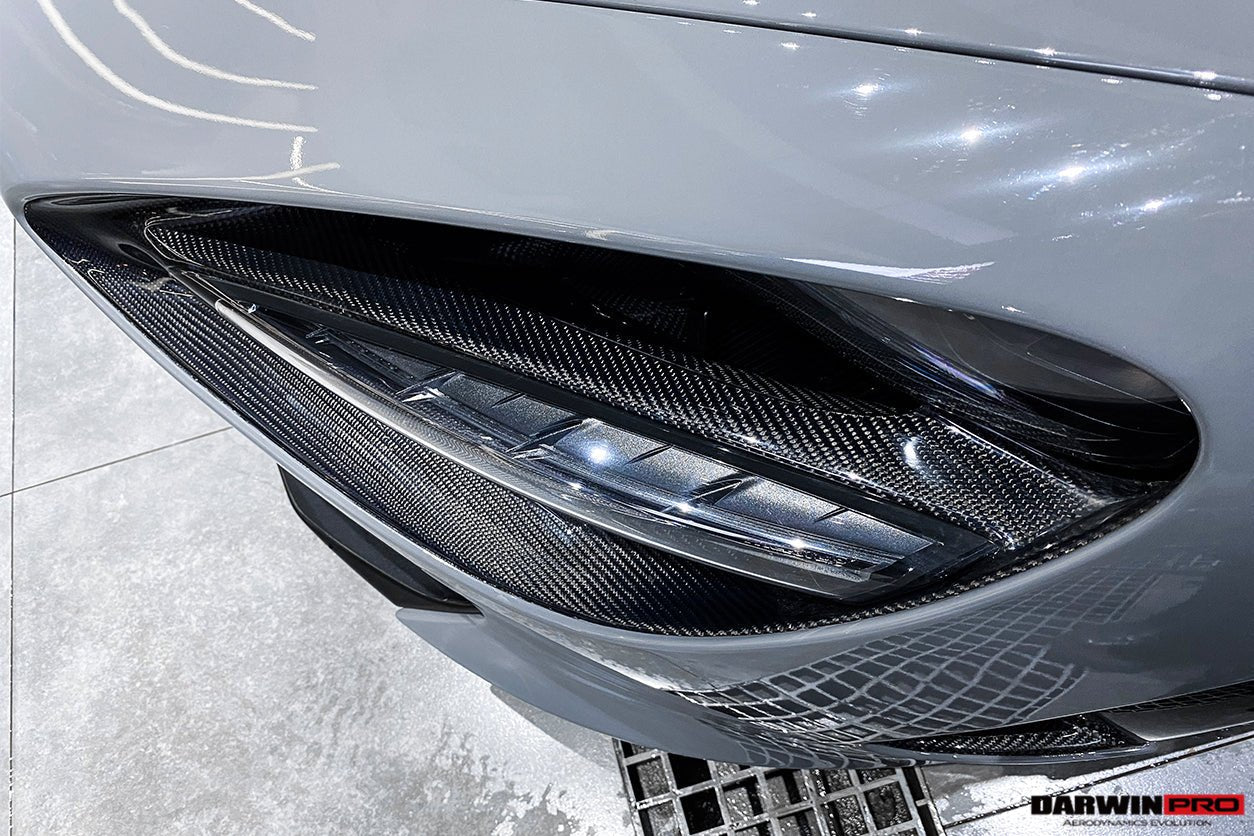 2017 - 2020 McLaren 720S Dry Carbon Fiber Headlight Inserts Trim Replacement