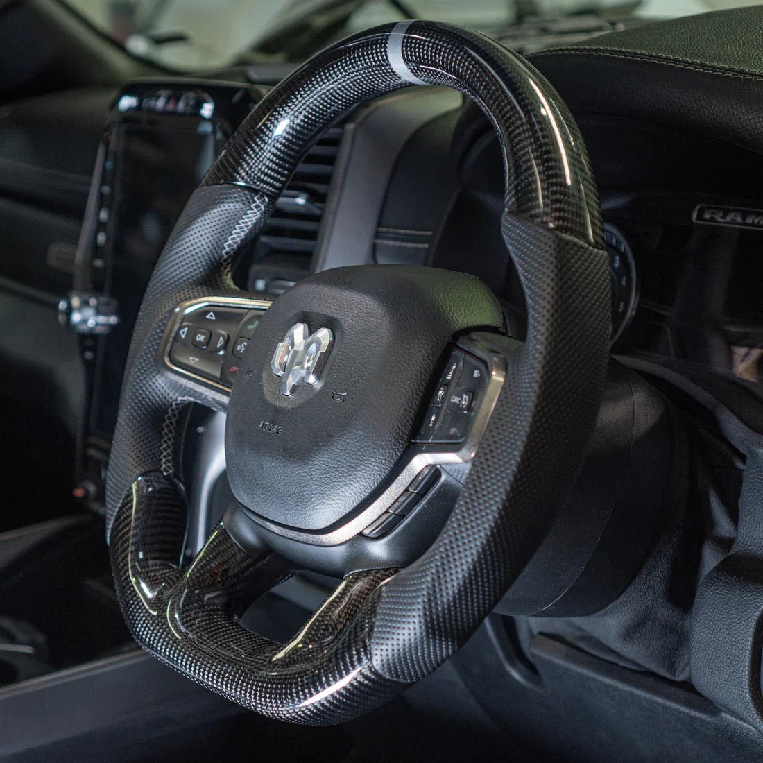 Dodge Ram DT DS Custom Carbon Fiber Steering Wheel 2009-Up