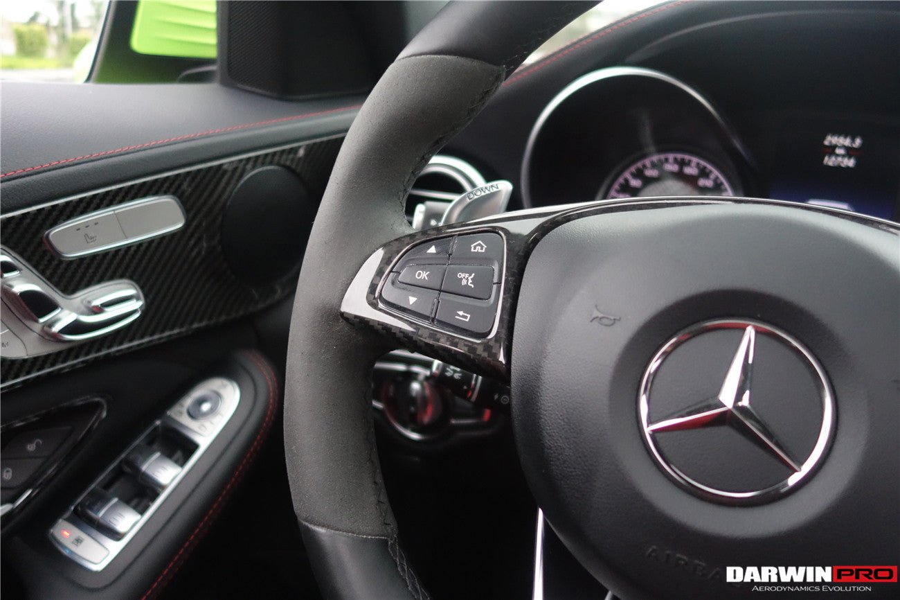 Mercedes Benz AMG Steering Wheel Trim (W205 C63) | Carbon Fiber Interior | 2015 - 2018