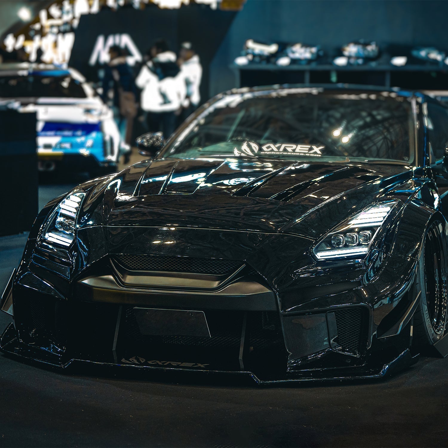 09-25 Nissan GT-R NOVA-Series LED Projector Headlights Alpha-Black | AlphaRex