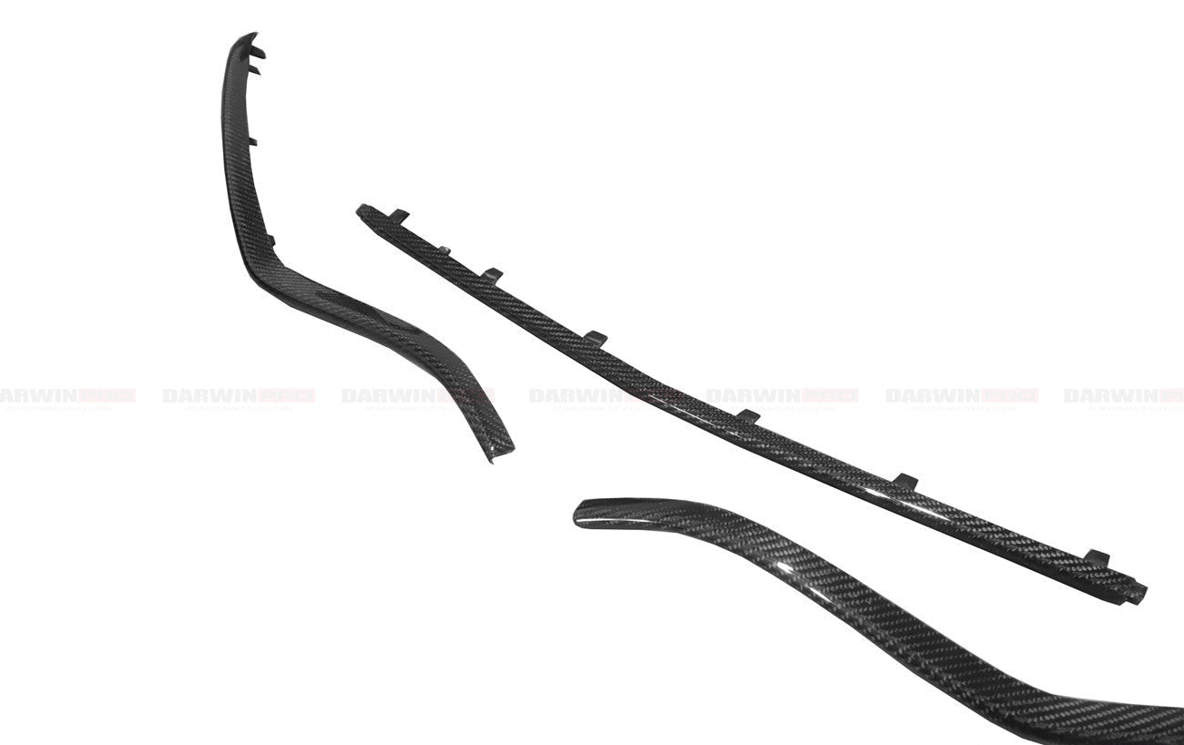 2015 - 2021 Mercedes Benz W205 C63&S AMG Carbon Fiber Front Bumper Trim Set (4pcs)