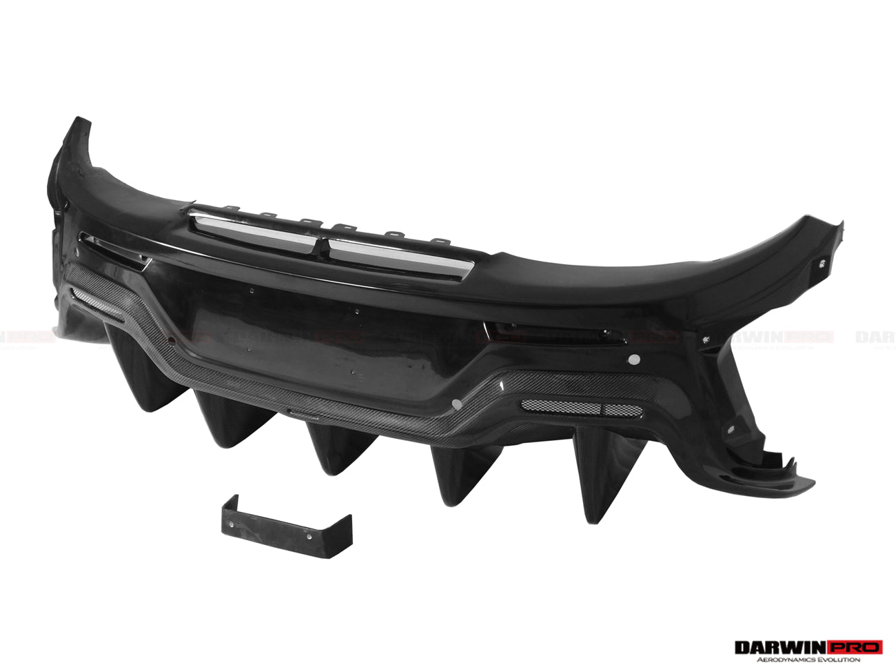 2015 - 2020 McLaren 540C & 570S & 570GT 600LT-Style Partial Carbon Fiber Rear Bumper with Diffuser and Trunk Spoiler and Engine Trunk and Exhaust