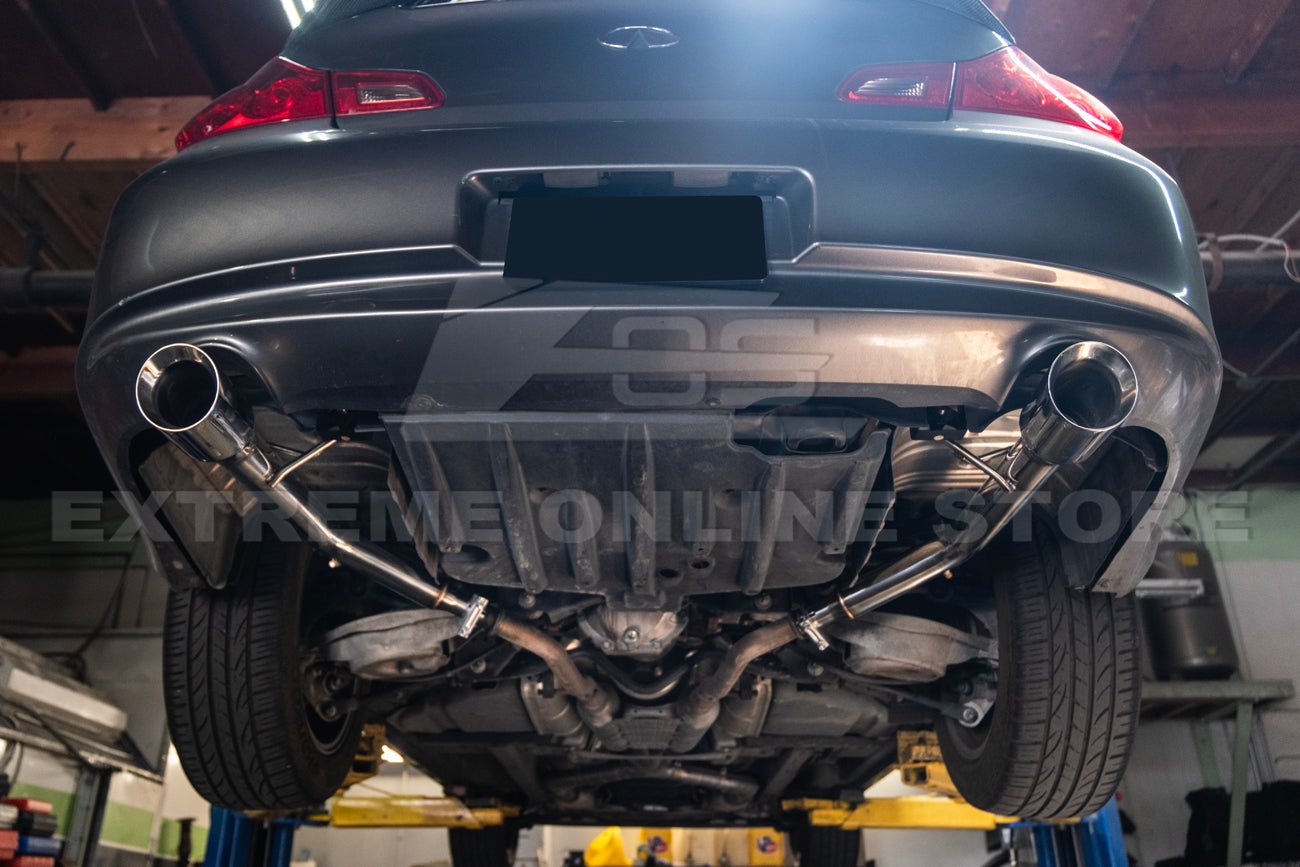 Infiniti G35 G37 V36 Sedan Muffler Delete Axle Back Exhaust Dual Burnt Tips 2007-2014