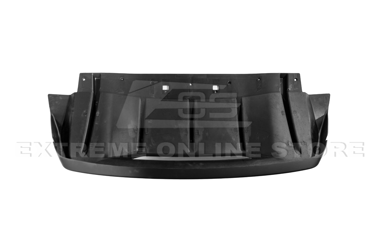 Ford Mustang S650 Performance Style Dry Carbon Fiber Rear Finned Bumper Diffuser 2024-Up