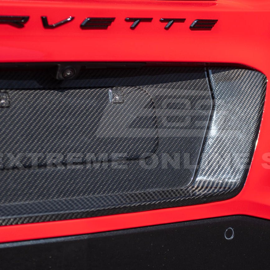 Chevrolet Corvette C8 Z06 E-Ray Factory Style Dry Carbon Fiber License Plate Backing 2023-Up