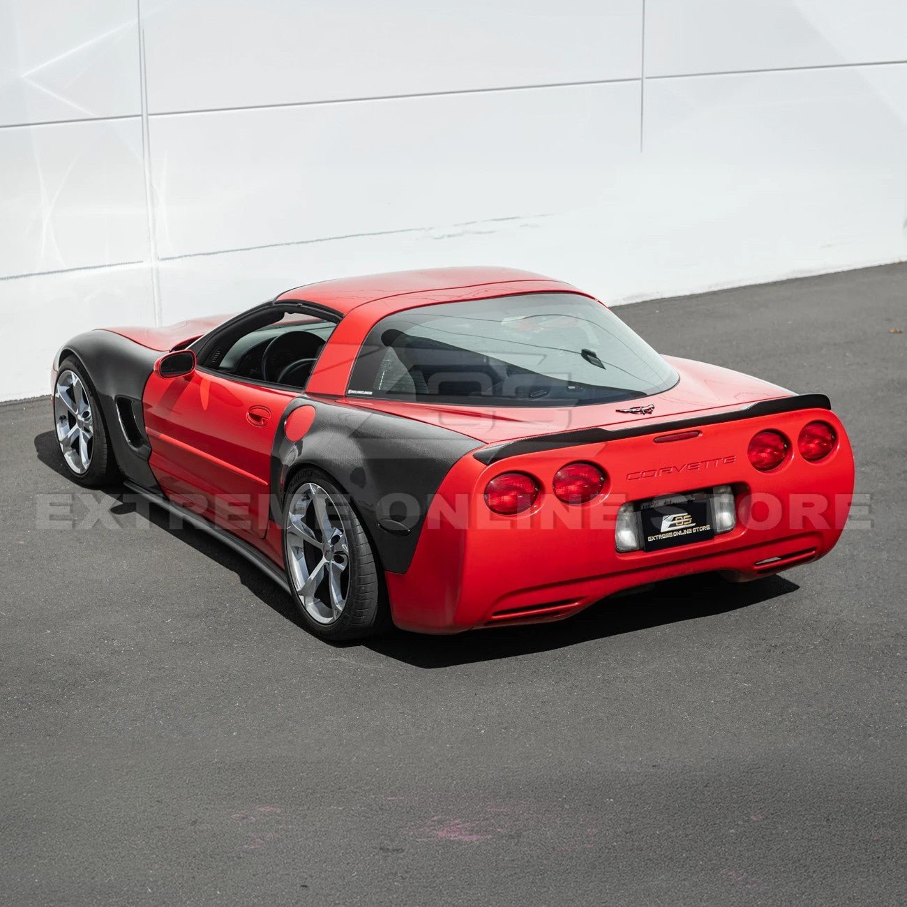 Chevrolet Corvette C5 ZR1 Style Gloss Black Front Lip Side Skirts Rear Spoiler Kit 1997-2004