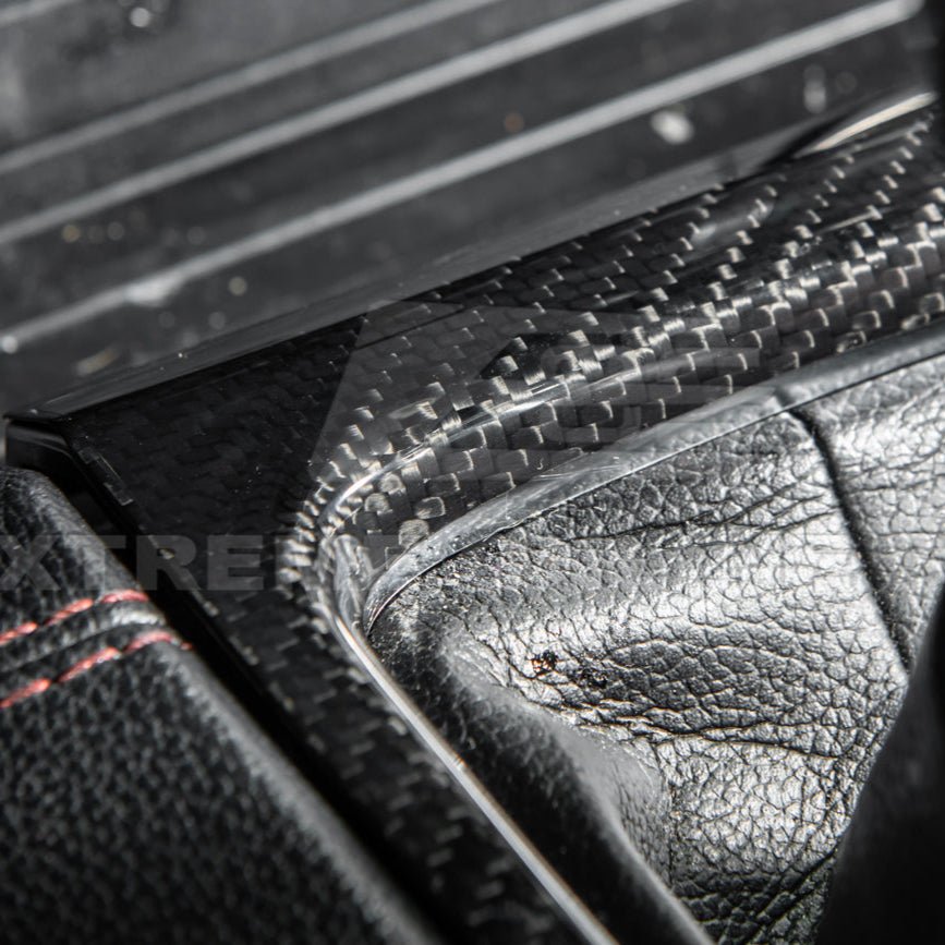 Ford Mustang S550 Dry Carbon Fiber Center Gear Shift Panel Trim Cover 2015-2023