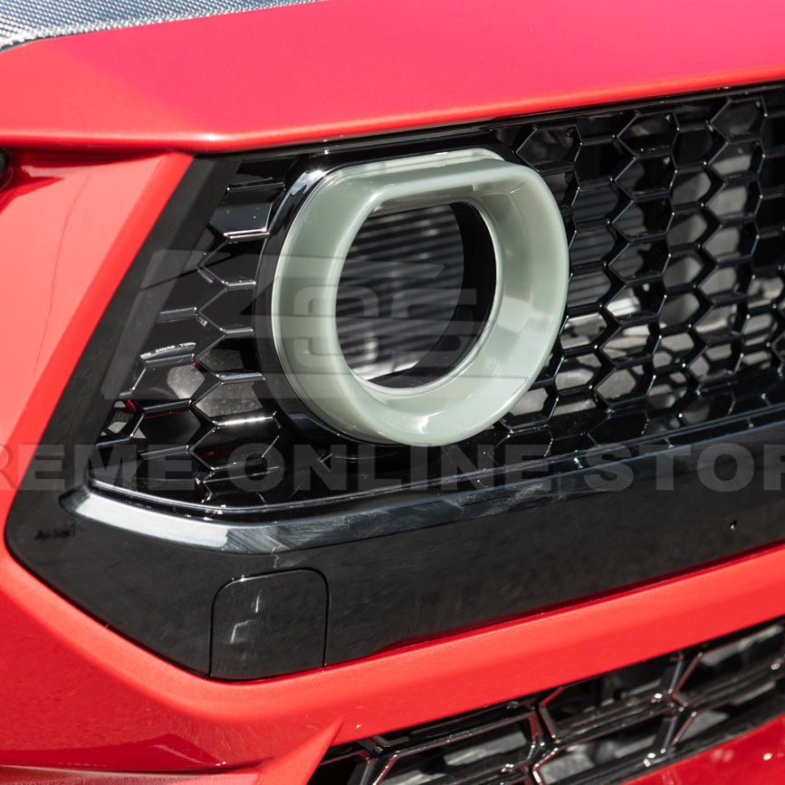 Ford Mustang S650 GTV Style Gloss Black LED Front Upper Grille Air Intakes 2024-Up