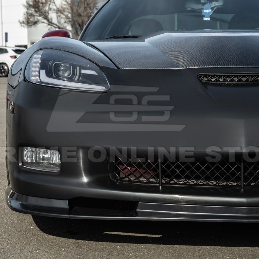 Corvette C6 ZR1 Style Primed Full Front Bumper Cover Lip 2005-2013