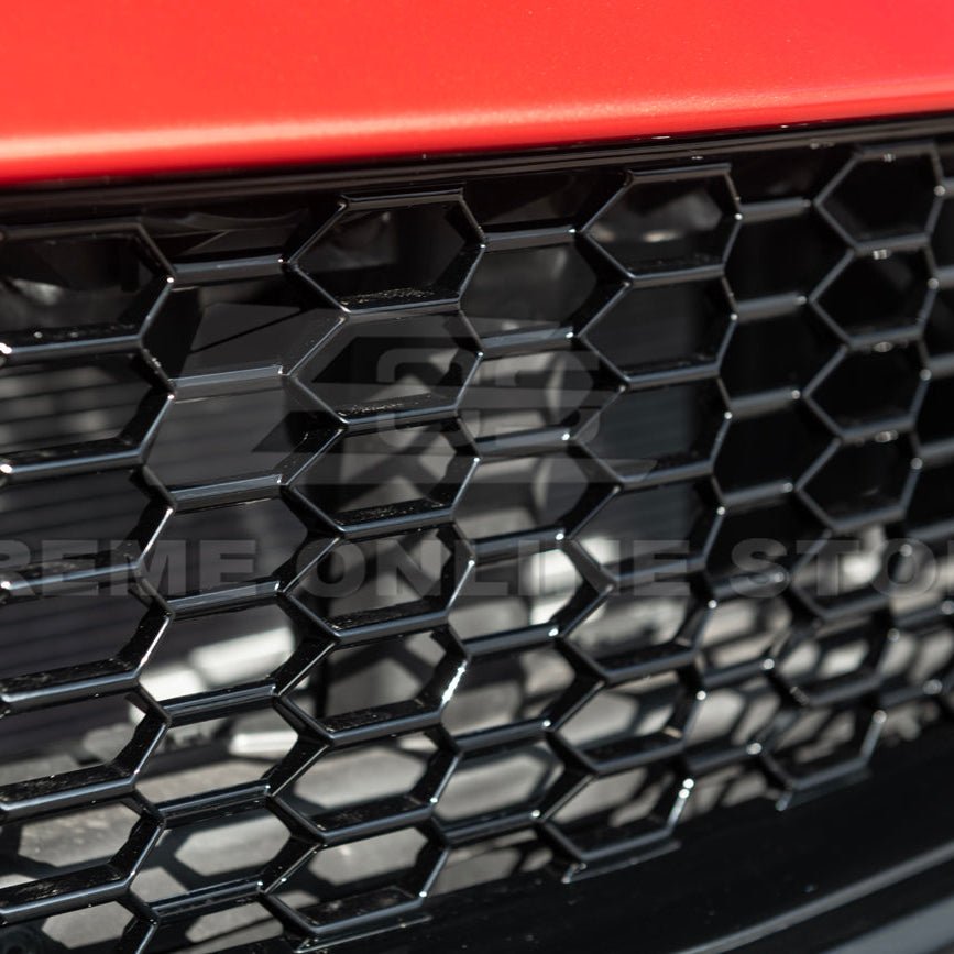 Ford Mustang S650 GTV Style Gloss Black LED Front Upper Grille Air Intakes 2024-Up