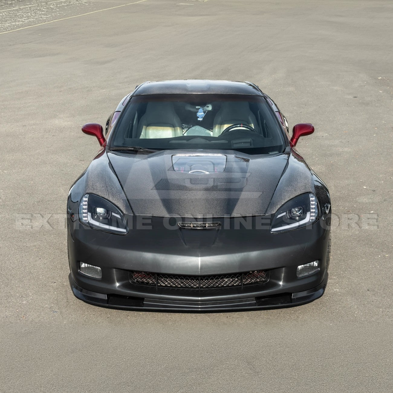 Corvette C6 ZR1 Style Primed Full Front Bumper Cover Lip 2005-2013