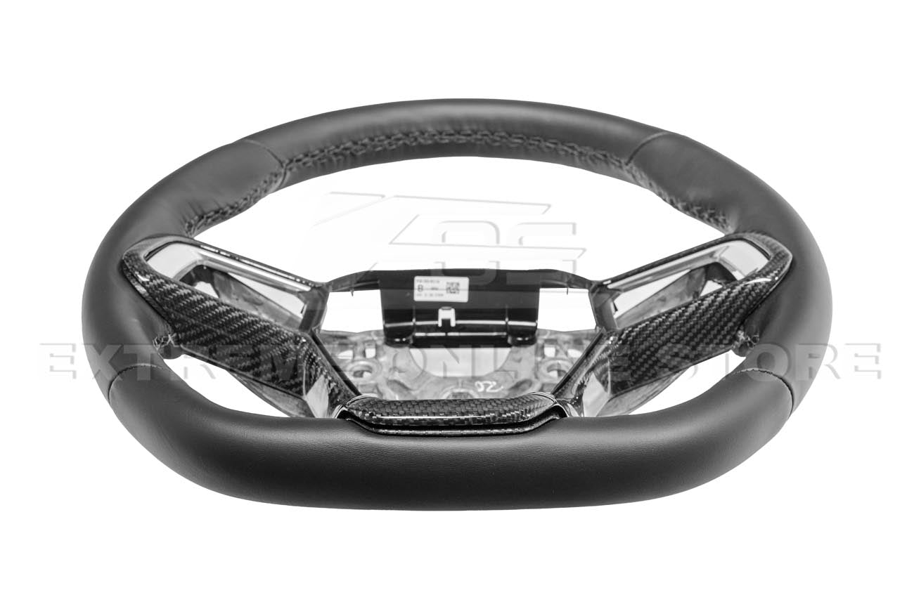 Ford Mustang S650 Factory Style Carbon Fiber Steering Wheel Trim Cover 2024-Up