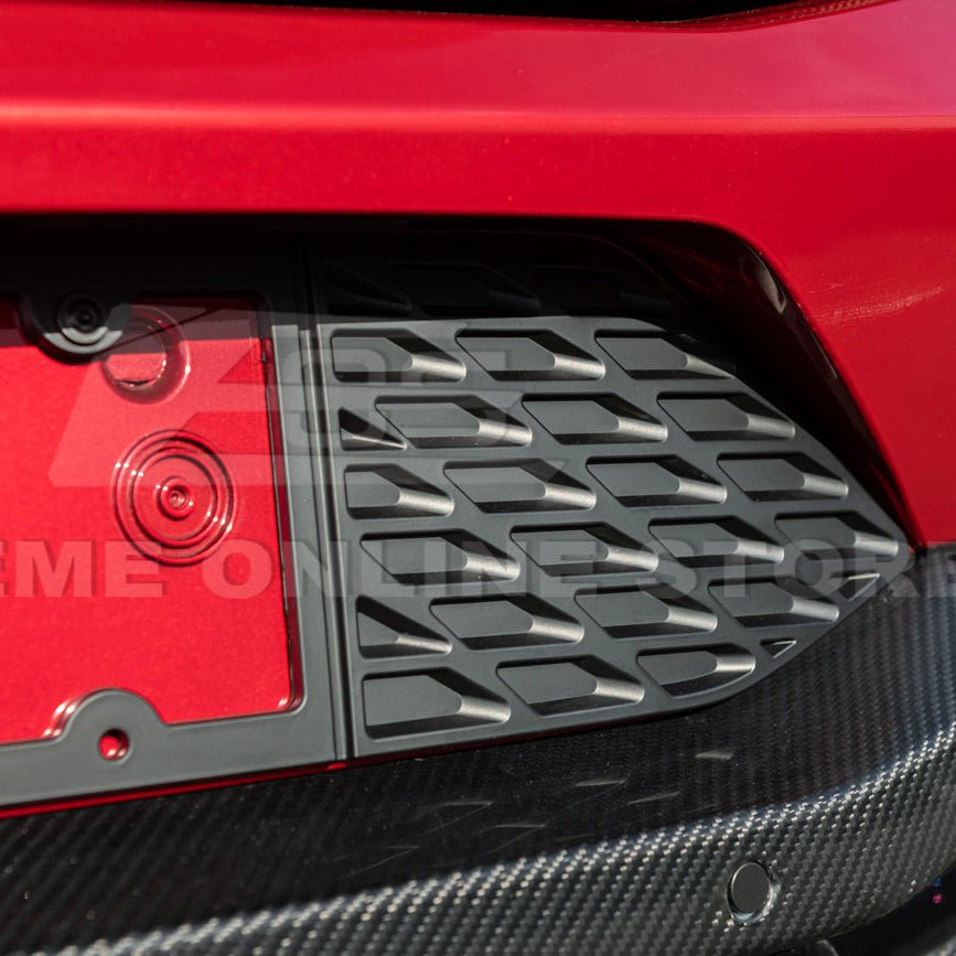 Ford Mustang S650 Matte Black Rear License Plate Frame Trim Cover 2024-Up