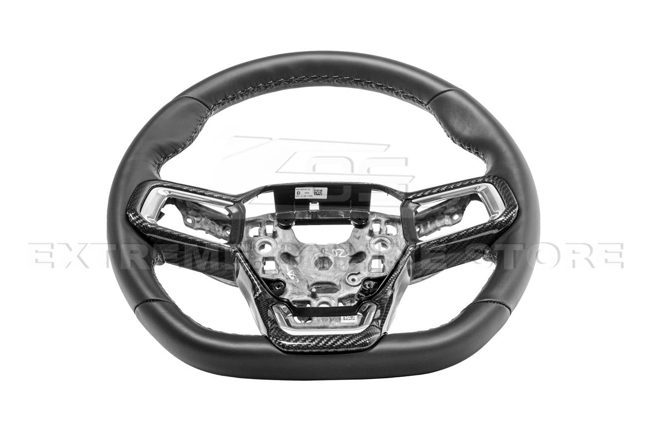 Ford Mustang S650 Factory Style Carbon Fiber Steering Wheel Trim Cover 2024-Up