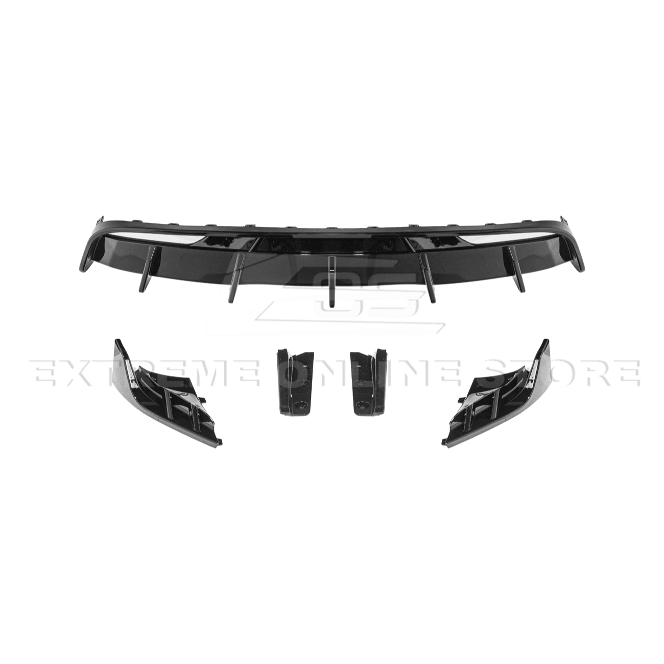 Tesla Model 3 Highland Performance Style Gloss Black Rear Bumper Diffuser Lip 2024-Up