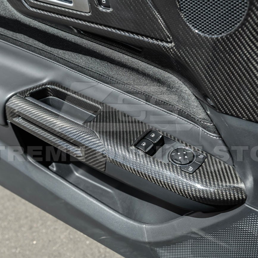 Ford Mustang S550 Dry Carbon Fiber Side Door Glass Lifting Panel 2015-Up