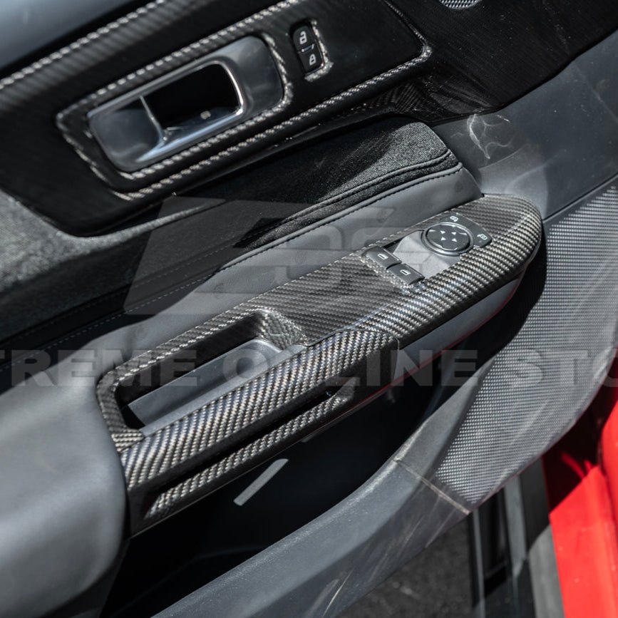 Ford Mustang S550 Dry Carbon Fiber Side Door Glass Lifting Panel 2015-Up
