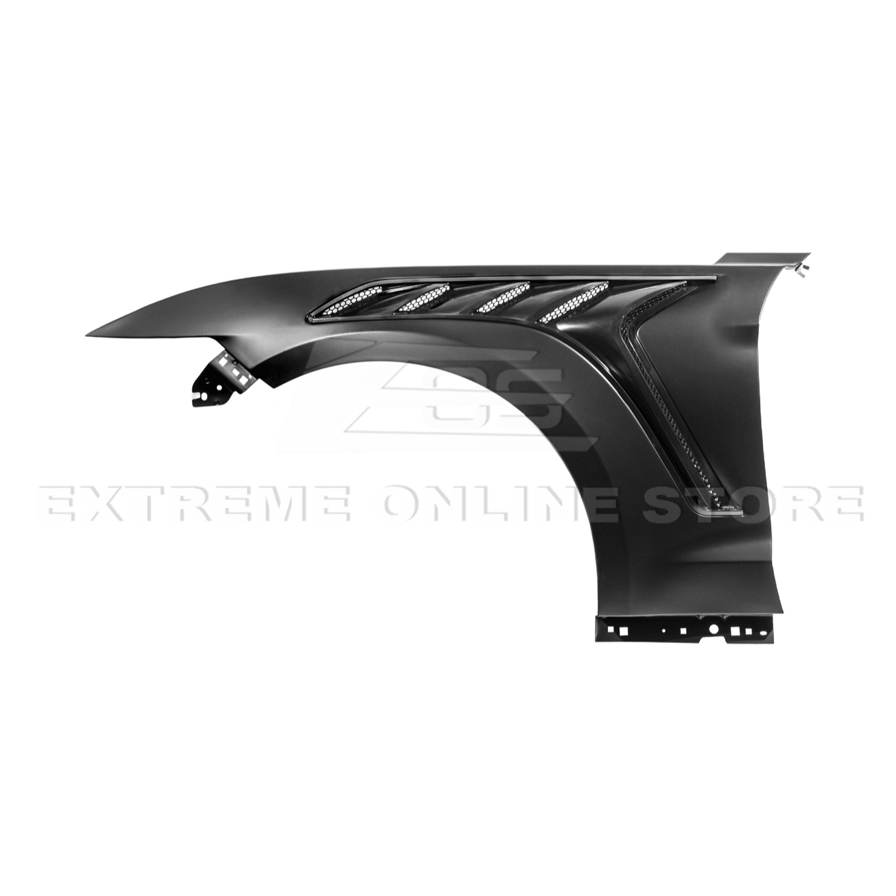 Mustang S550 GTD Style Primed Black Front Side Vented Fenders 2015-2017
