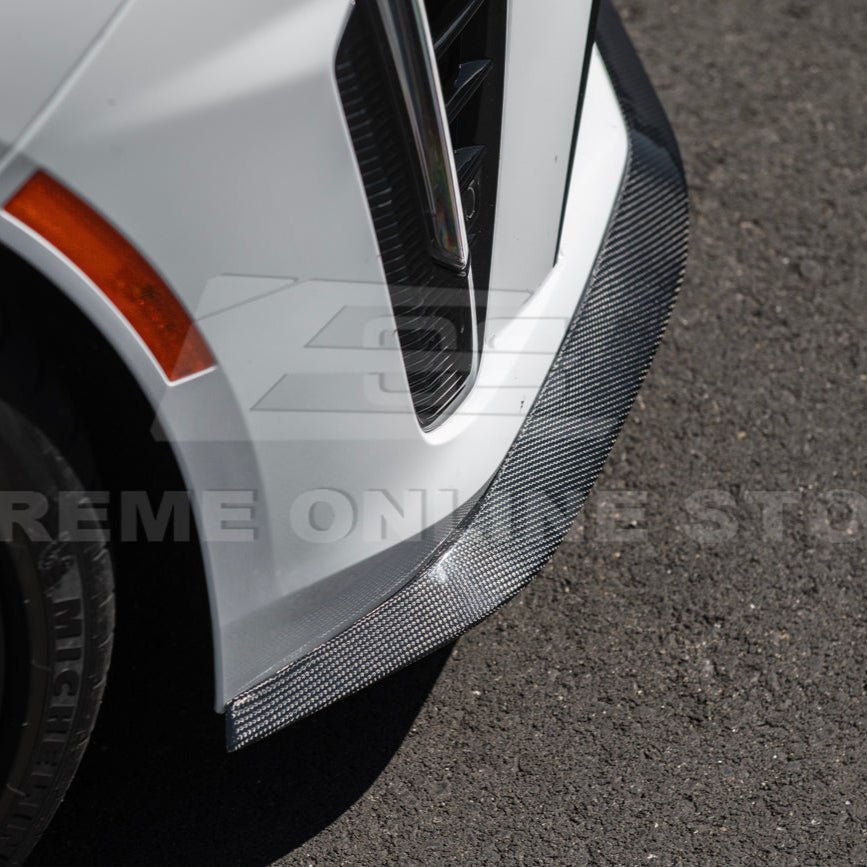 Cadillac CT4-V Blackwing Carbon Fiber Front Lip Splitter and Canards 2020-Up