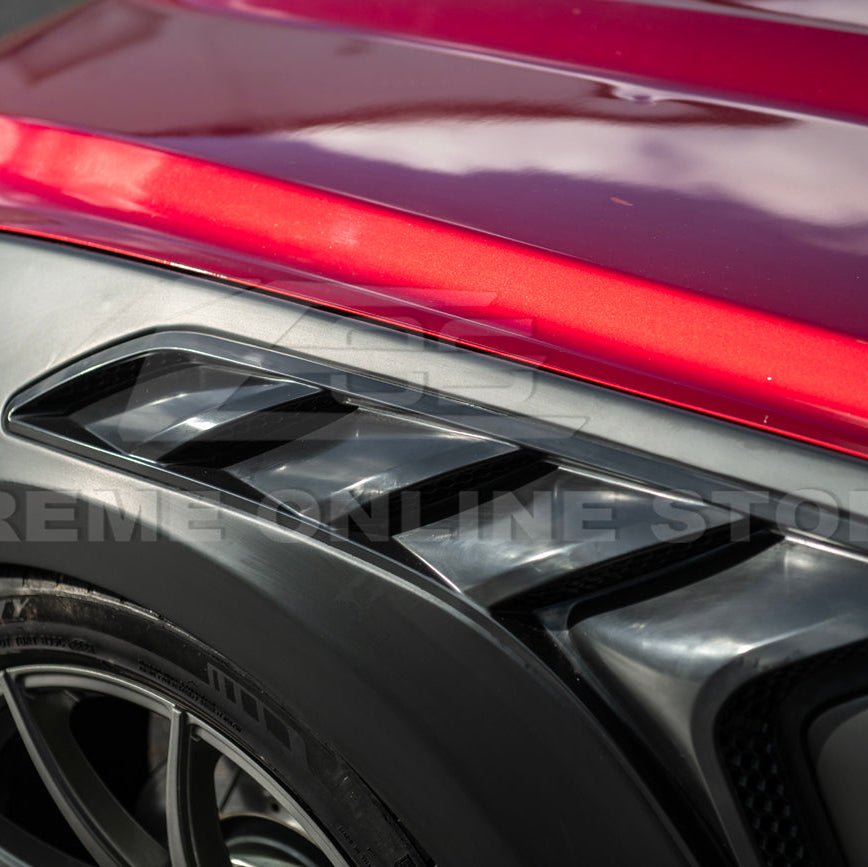 Mustang S550 GTD Style Primed Black Front Side Vented Fenders 2015-2017