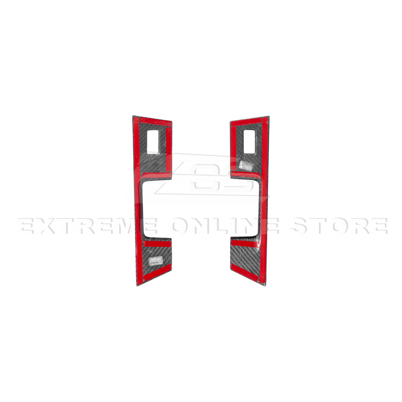 Ford F-150 Dry Carbon Fiber Rear Door Switch Panel Trim Cover 2021-Up