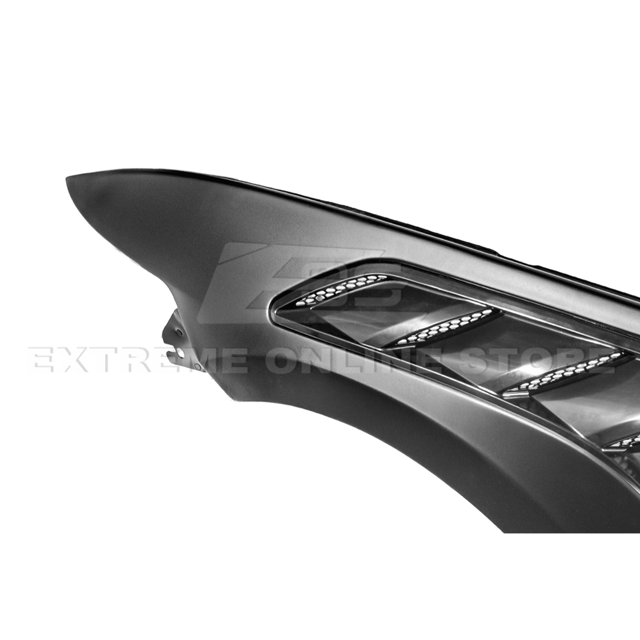 Mustang S550 GTD Style Primed Black Front Side Vented Fenders 2015-2017
