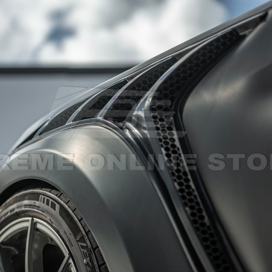 Mustang S550 GTD Style Primed Black Front Side Vented Fenders 2015-2017