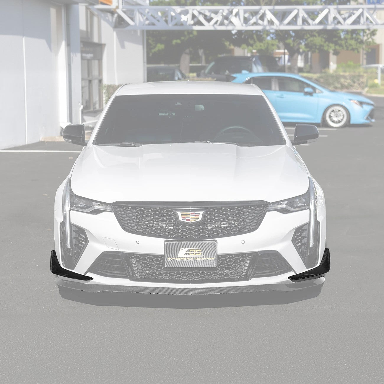 Cadillac CT4-V Blackwing Carbon Fiber Front Lip Splitter and Canards 2020-Up