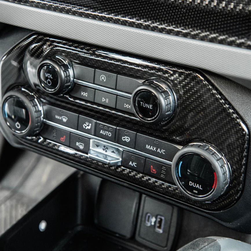 Ford Bronco Factory Style Carbon Fiber Center Console AC Control Panel Trim 2021-Up