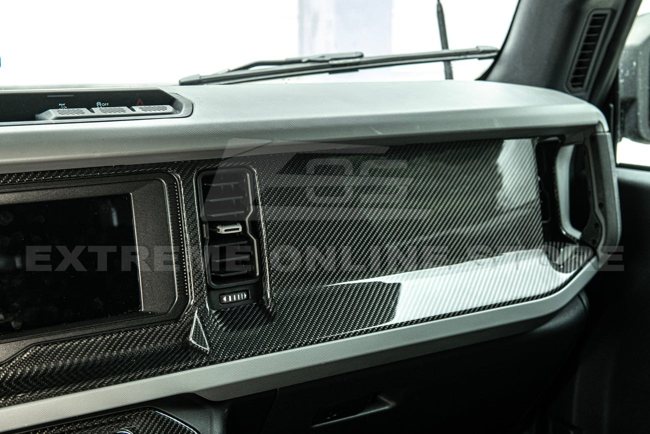 Ford Bronco Factory Style Carbon Fiber Passenger Side AC Outlet Panel Cover 2021-Up