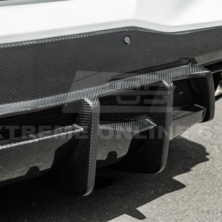 Chevrolet Corvette C8 Dry Carbon Fiber Quad Exit Rear Bumper Diffuser 2020-Up
