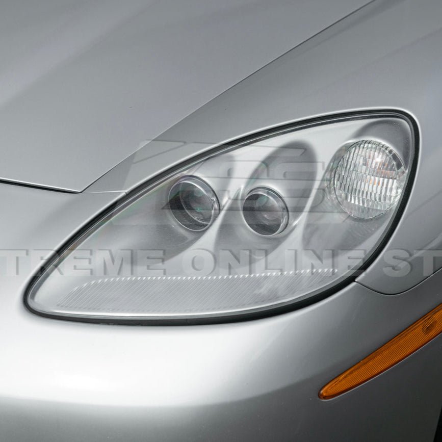 Chevrolet Corvette C6 OEM Style Clear Lens Painted Housing HID Headlights 2005-2013