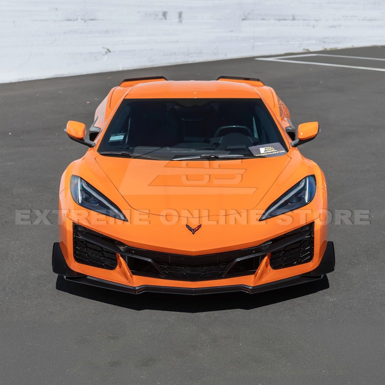 Chevrolet Corvette C8 Z06 Z07 Style Carbon Fiber Front Splitter and Canards Kit 2023-Up