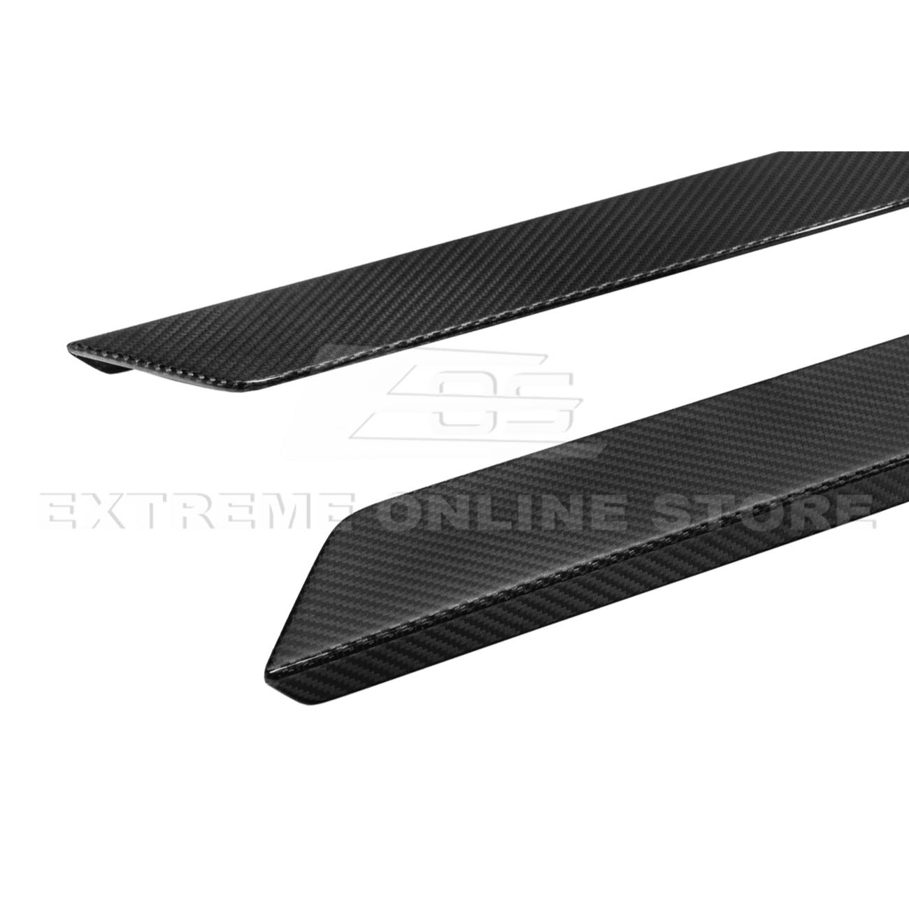 Chevrolet Corvette C8 Dry Carbon Fiber Side Door Sill Plate Strip Covers 2020-Up
