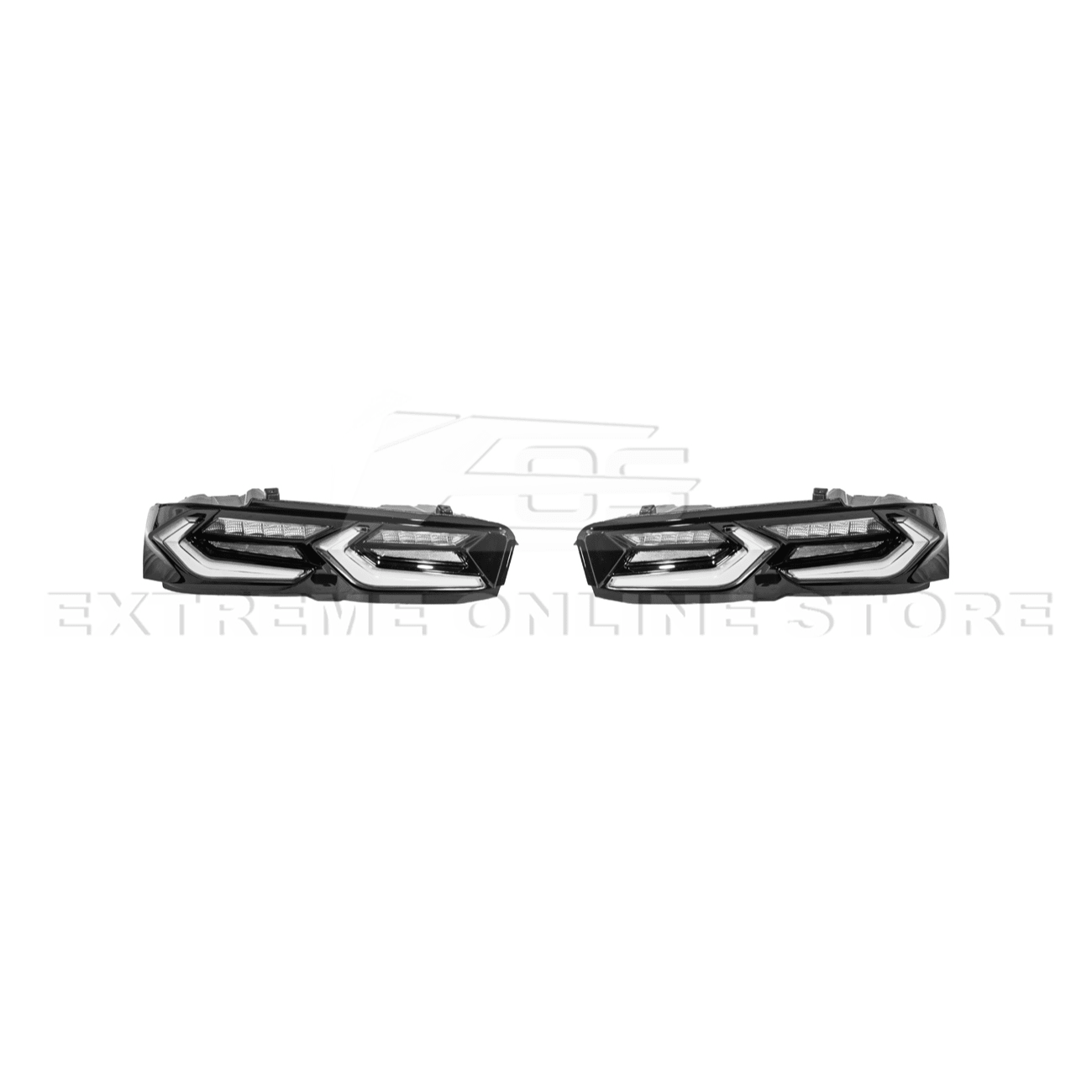 Chevrolet Camaro C8 Style Sequential LED Rear Taillights Smoke Clear Red Lens 2019-Up