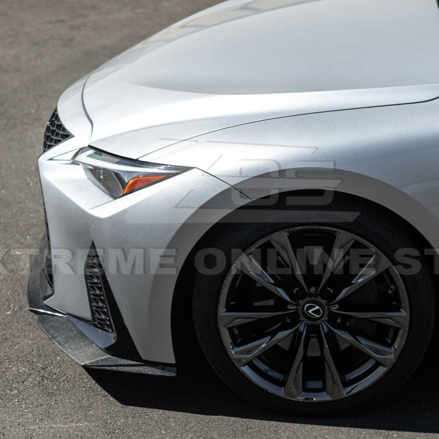 Lexus IS Series XE40 Novel Style Carbon Fiber Front Lip Splitter Side Skirts Kit 2021-Up