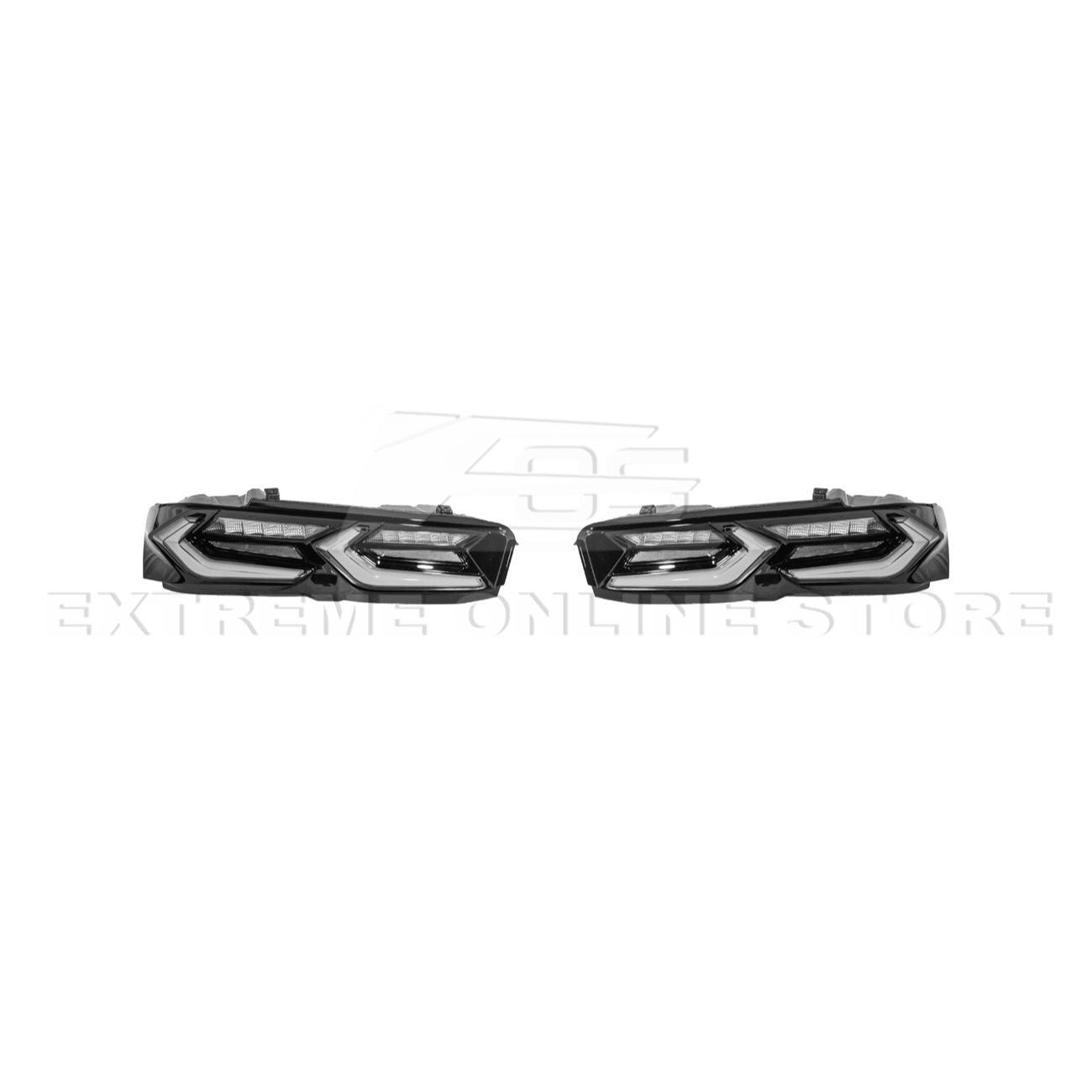 Chevrolet Camaro C8 Style Sequential LED Rear Taillights Smoke Clear Red Lens 2019-Up