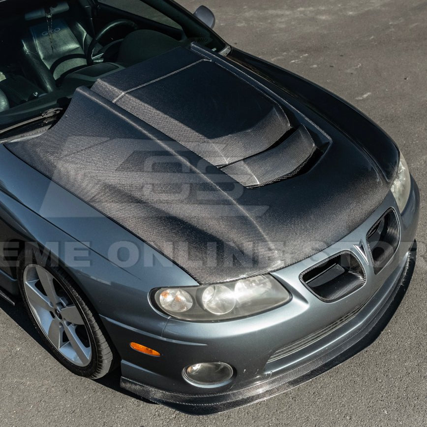 Pontiac GTO ZR1 Style Carbon Fiber Middle Vented Hood 2004-2006