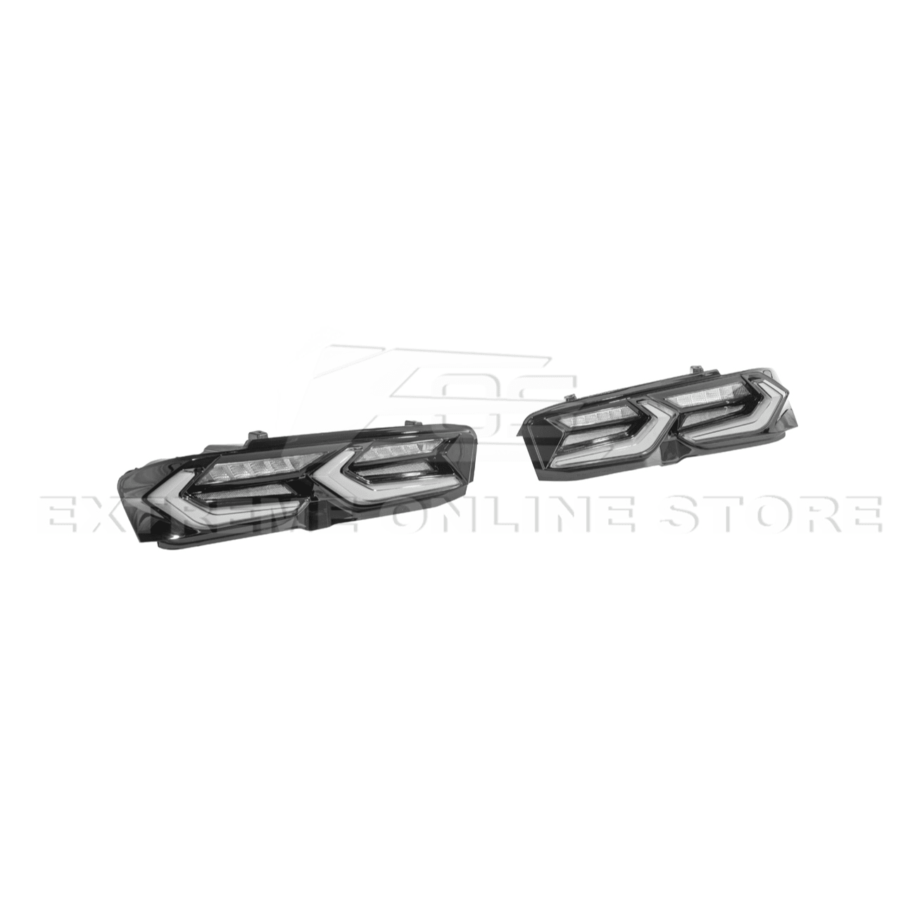 Chevrolet Camaro C8 Style Sequential LED Rear Taillights Smoke Clear Red Lens 2019-Up