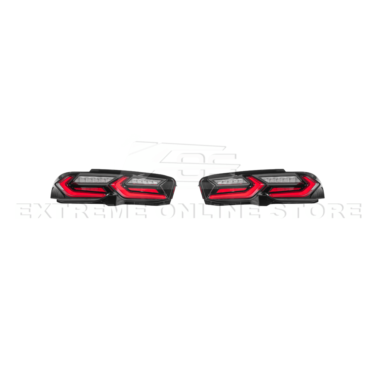 Chevrolet Camaro C8 Style Sequential LED Rear Taillights Smoke Clear Red Lens 2019-Up