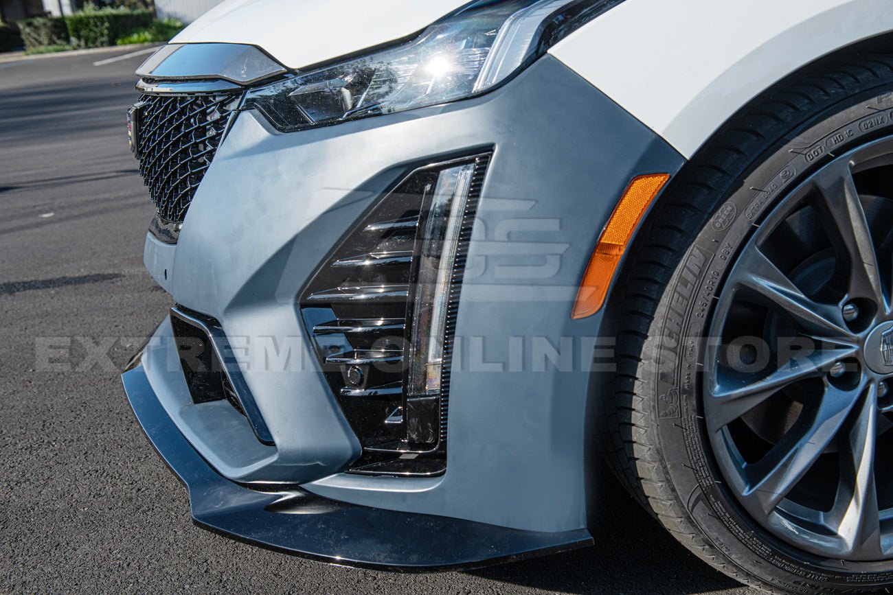 Cadillac CT5 V CT5 Sport Blackwing Style Primed Black Front Bumper Conversion Kit 2020-2024