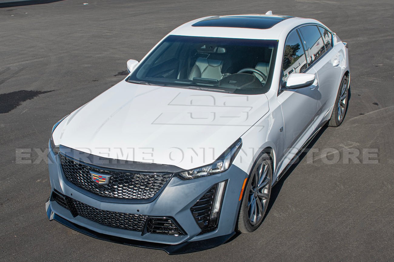 Cadillac CT5 V CT5 Sport Blackwing Style Primed Black Front Bumper Conversion Kit 2020-2024