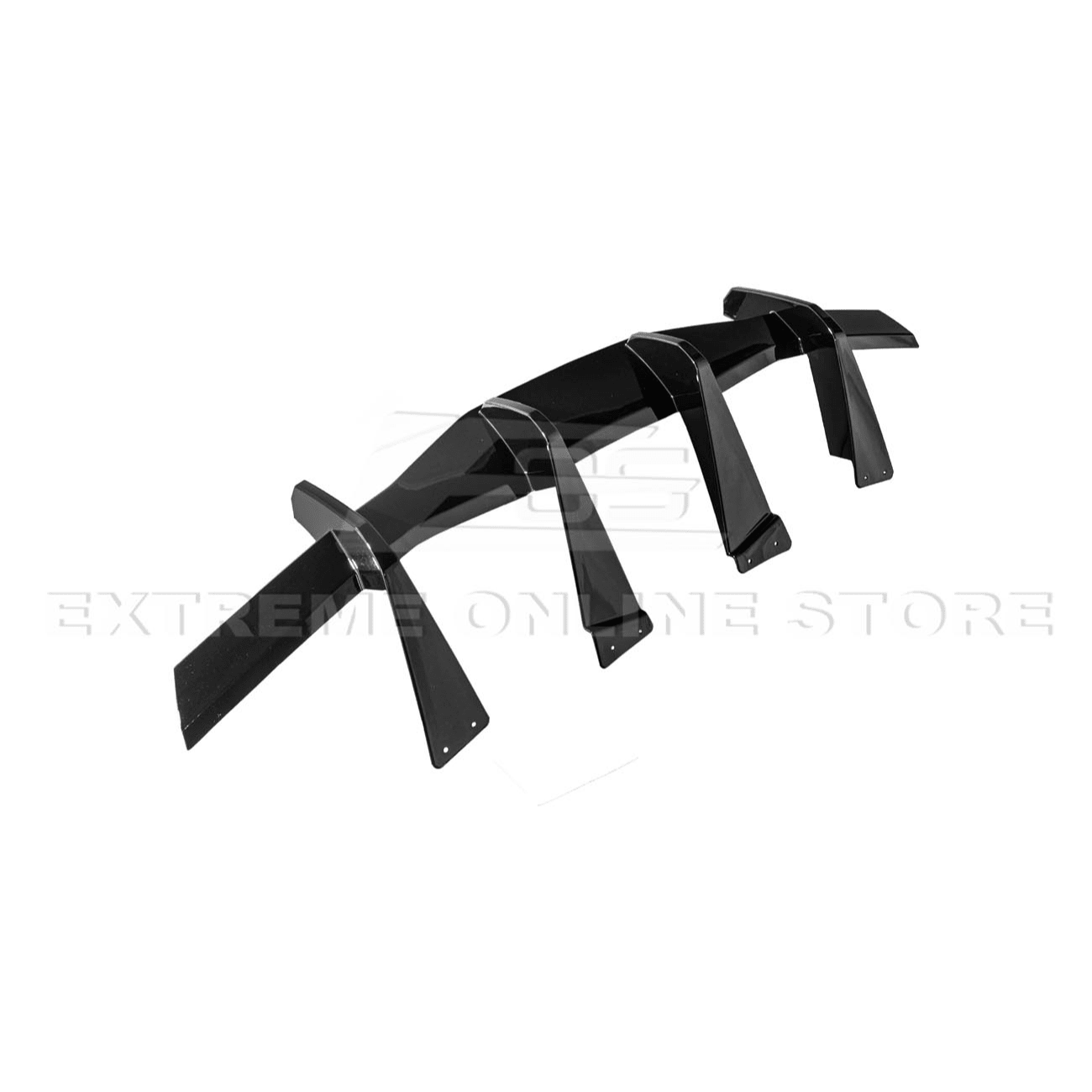 Chevrolet Corvette C8 EOS Performance Style Gloss Black Rear Bumper Add-On Diffuser Lip 2020-Up