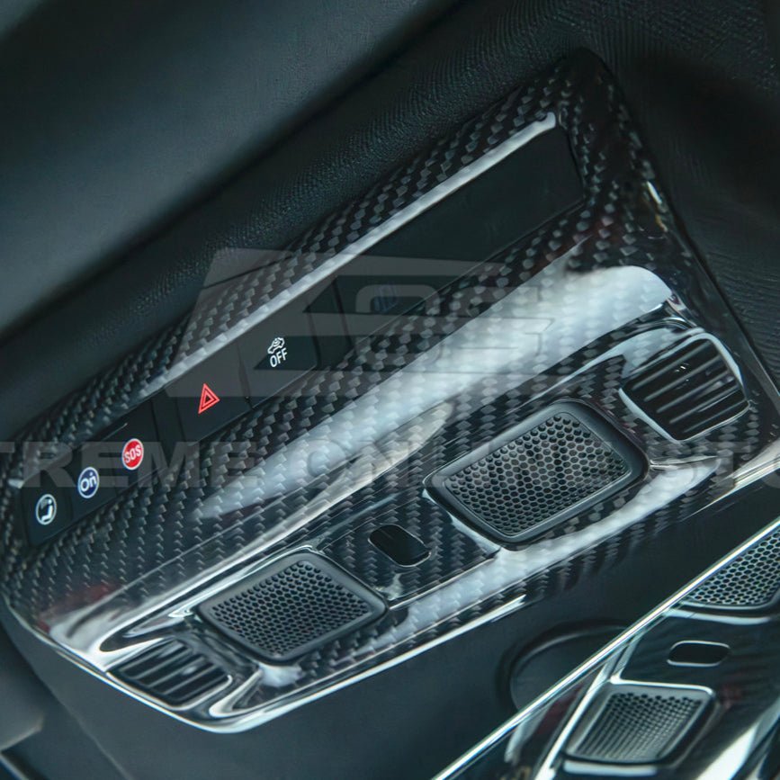 Chevrolet Corvette C8 Factory Style Dry Carbon Fiber Roof Reading Light Control Cover 2020-Up