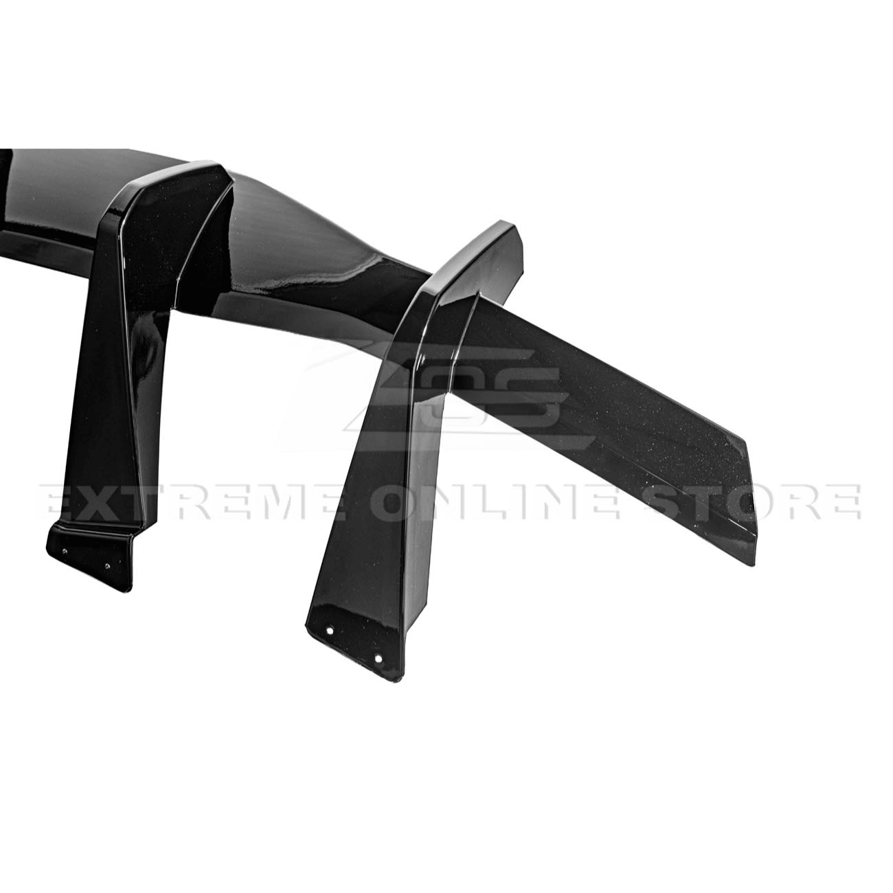 Chevrolet Corvette C8 EOS Performance Style Gloss Black Rear Bumper Add-On Diffuser Lip 2020-Up