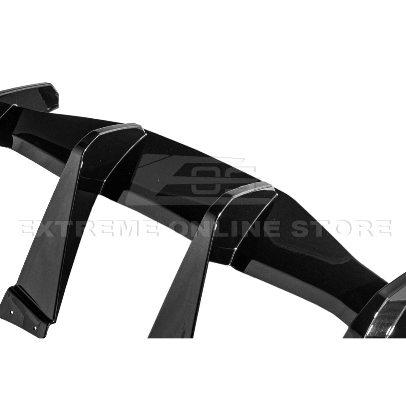 Chevrolet Corvette C8 EOS Performance Style Gloss Black Rear Bumper Add-On Diffuser Lip 2020-Up