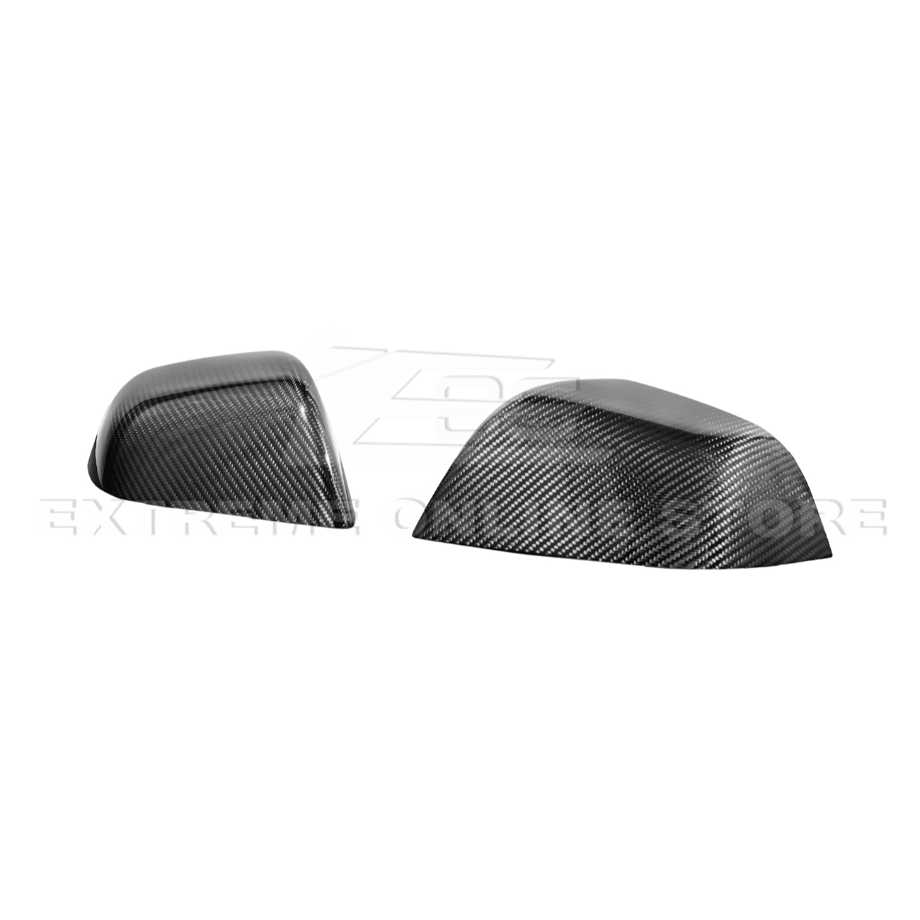 Tesla Model 3 Dry Carbon Fiber Tape On Side Mirror Cap Covers Pair 2024-Up