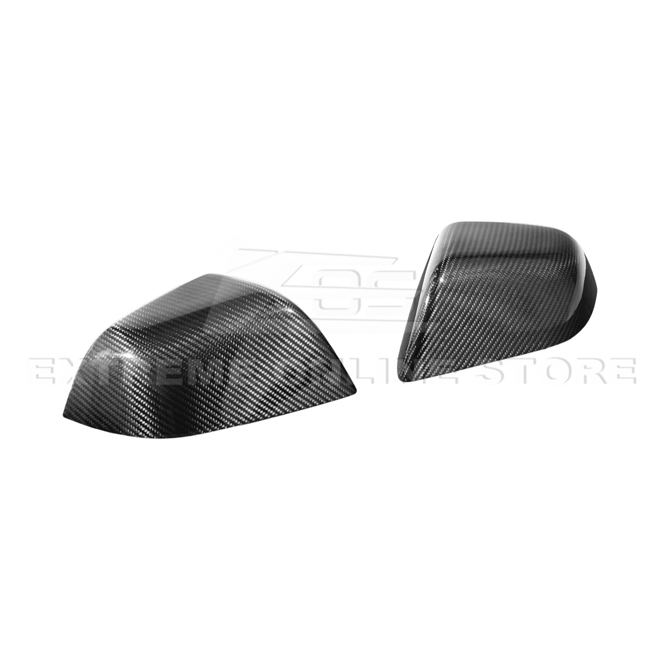 Tesla Model 3 Dry Carbon Fiber Tape On Side Mirror Cap Covers Pair 2024-Up